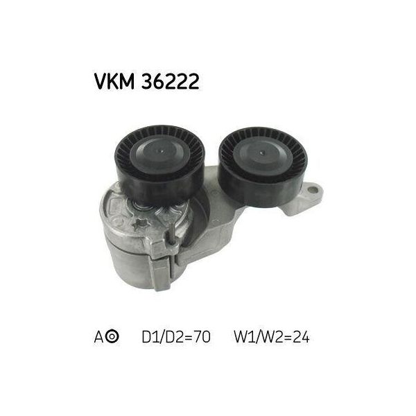 Skf Vkm 36222 - Puleggia Tenditore Oe 30757282, Cinghia A V Per S60 I (384), S80 I (184), V70 Ii (285), XC70 (295), XC90 I (275)-image