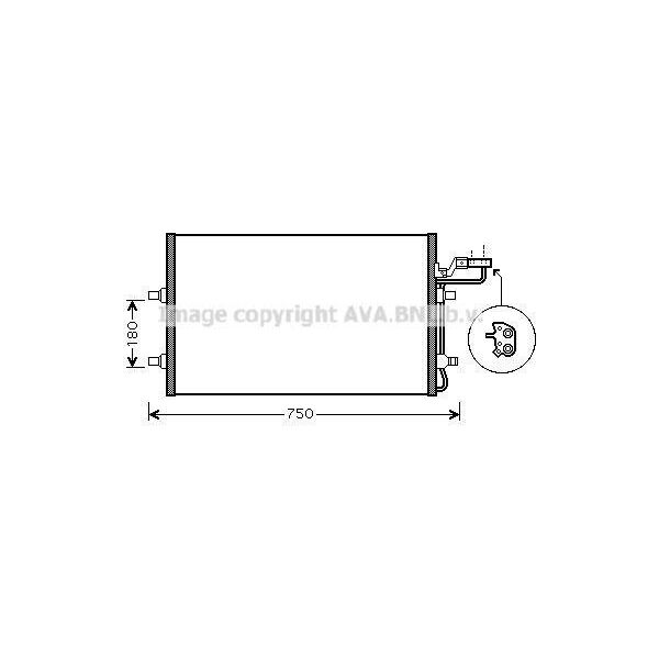 Prasco VO5149 - Condensatore Aria Condizionata Oe 31292022 Per C30 (533), C70 Ii Cabriolet (542), S40 Ii (544), V50 (545)-image