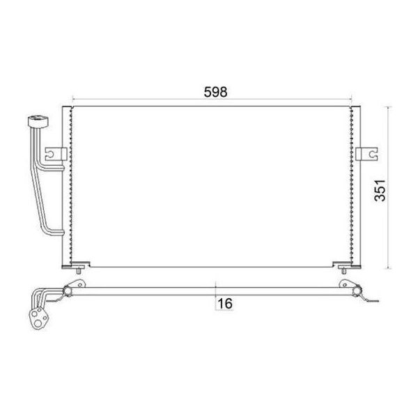 Mahle Ac 193 000S - Oe 30871579 Condensatore Aria Condizionata Per S40 I (644), V40 (645)-image