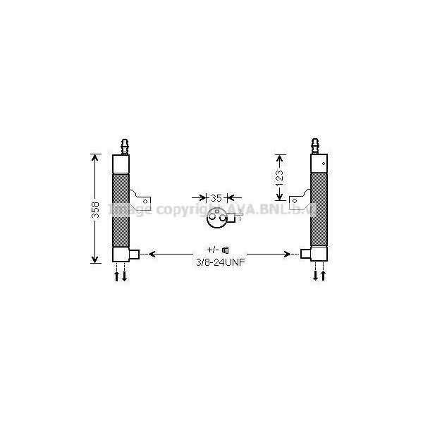 Prasco VOD146 - Essiccatore Aria Condizionata Oe 30780200 Per S60 I (384), S80 I (184), V70 Ii (285), XC70 (295)-image