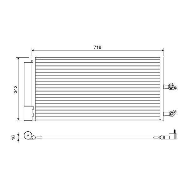 Valeo 822644 - Oe 31657301 Condensatore Aria Condizionata Con Essiccatore Per XC60 Ii (246), V90 Ii (235, 236), S90 Ii (234)-image