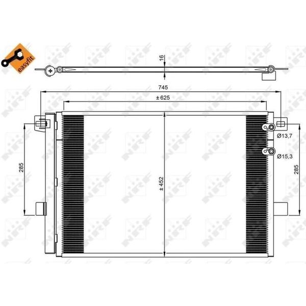 Nrf 350041 - Oe 2H0820411 Condensatore Aria Condizionata Con Essiccatore Per Amarok-image