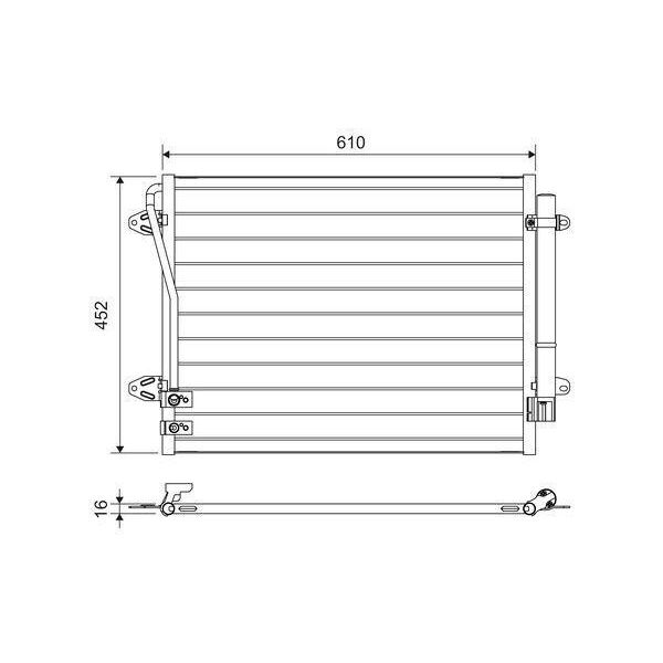 Valeo 814039 - Condensatore Aria Condizionata Oe 3C0820411F Per Cc (358), Passat (365, 362), Passat (3C), Passat Cc (357)-image