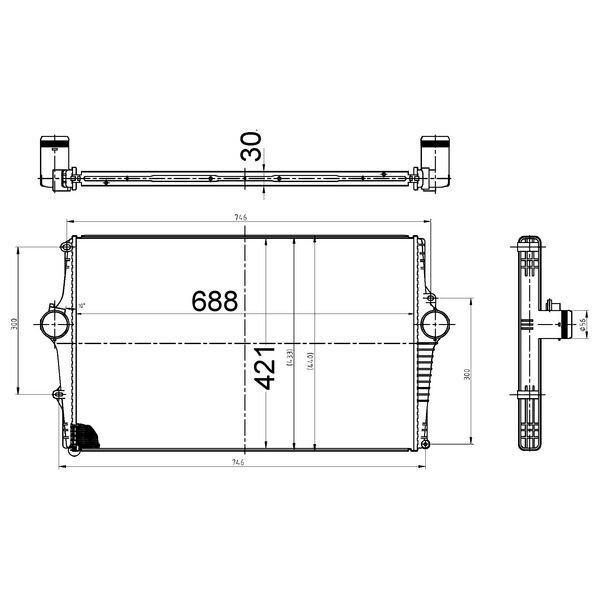 Mahle Ci 522 000S - Intercooler Oe 8671694 Per XC70 (295), S60 I (384), S80 I (184), V70 Ii (285)-image