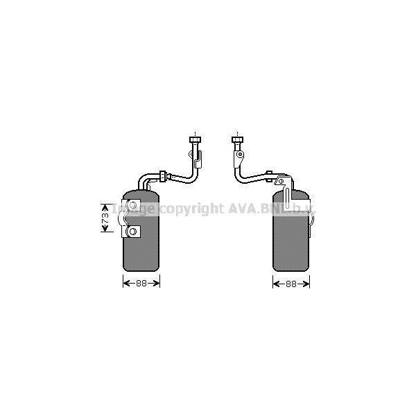 Prasco VOD126 - Essiccatore Aria Condizionata Oe 1281837 Per C30 (533), C70 Ii Cabriolet (542), S40 Ii (544), V50 (545)-image