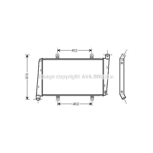 Prasco VOA2015 - Oe 8602116 Radiatore, Raffreddamento Motore Per S40 I (644), V40 (645)-image