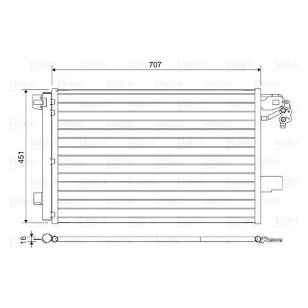 Valeo 814461 - Condensatore Aria Condizionata Oe 7E0820411B Con Essiccatore Per T5-image