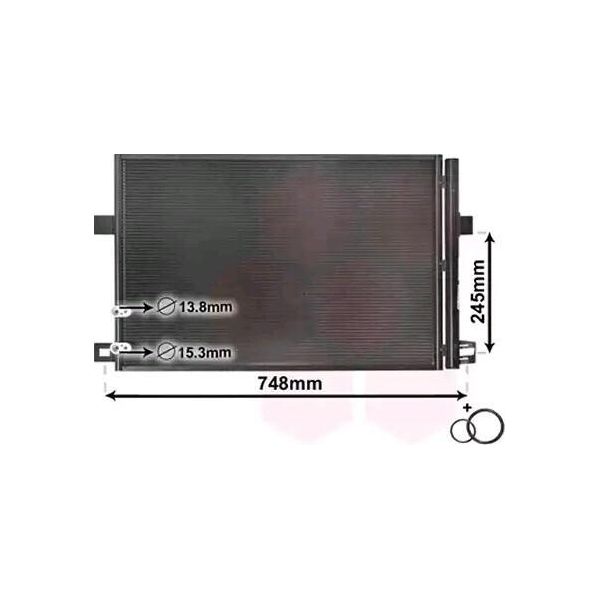 Van Wezel 58005369 - Oe 2H0820411A Condensatore Aria Condizionata Con Essiccatore Per Amarok-image
