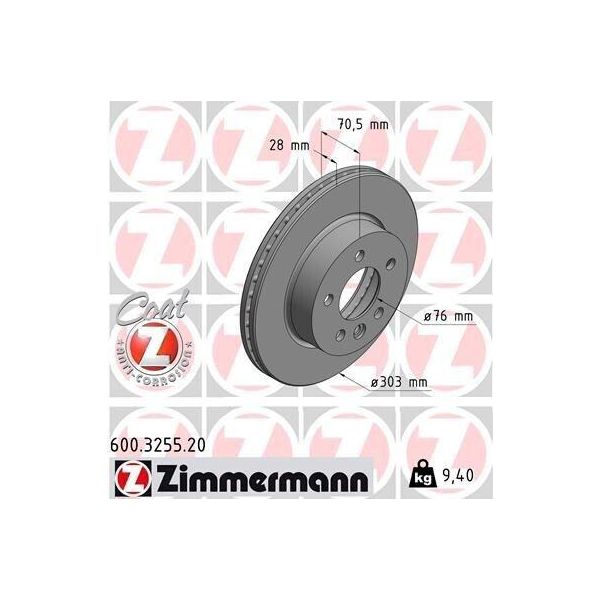 Zimmermann 600.3255.20 - Disco Freno Per Crafter (Sx, Sy), Crafter (Sz)-image