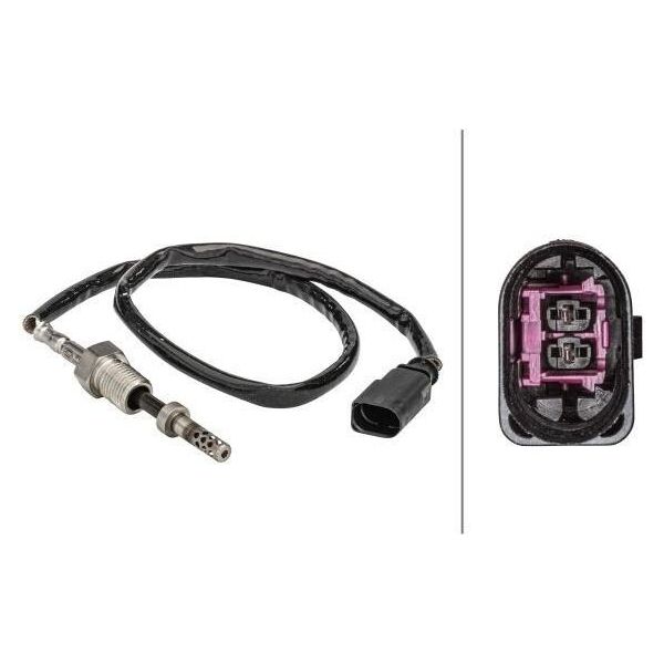 Hella 6PT 358 181-141 - Oe 03L906088DC Sonda Della Temperatura Dei Gas Di Scarico Per Crafter (2E), Crafter (2F), T5, T6-image