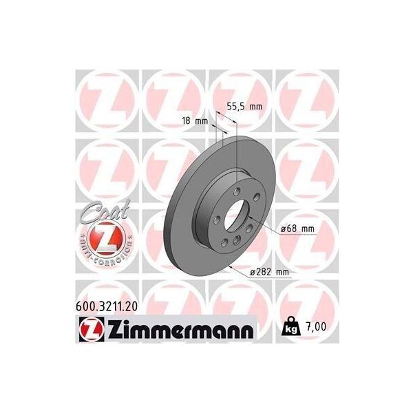 Zimmermann 600.3211.20 - Disco Freno Per T4-image