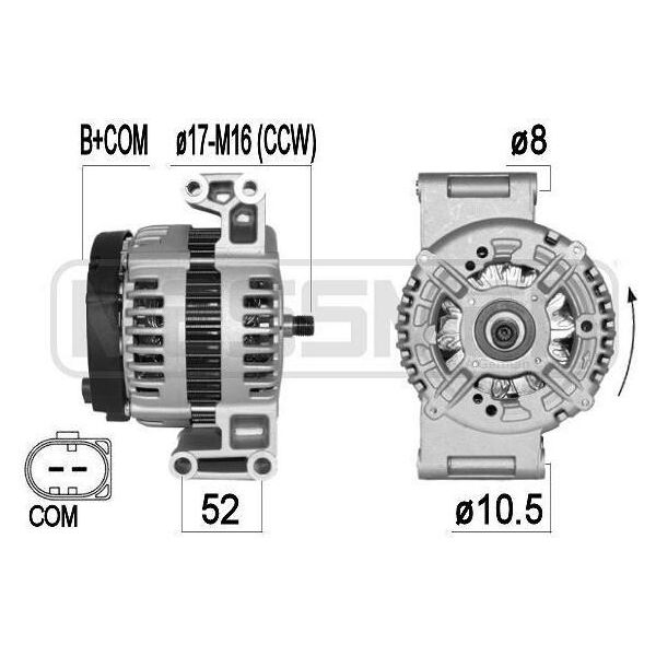 Era 209378A - Alternatore Oe 6G9N 10300 La Per V60 I (155, 157), V70 Iii (135), XC60 (156), XC70 Ii (136), XC90 I (275), S60 Ii (134), S80 Ii (124)-image