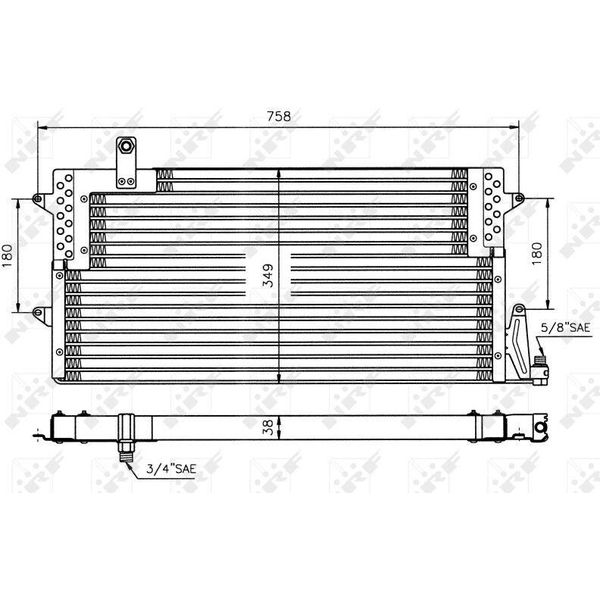 Nrf 35534 - Condensatore Aria Condizionata Oe 3A0820413 Per Passat (35I)-image