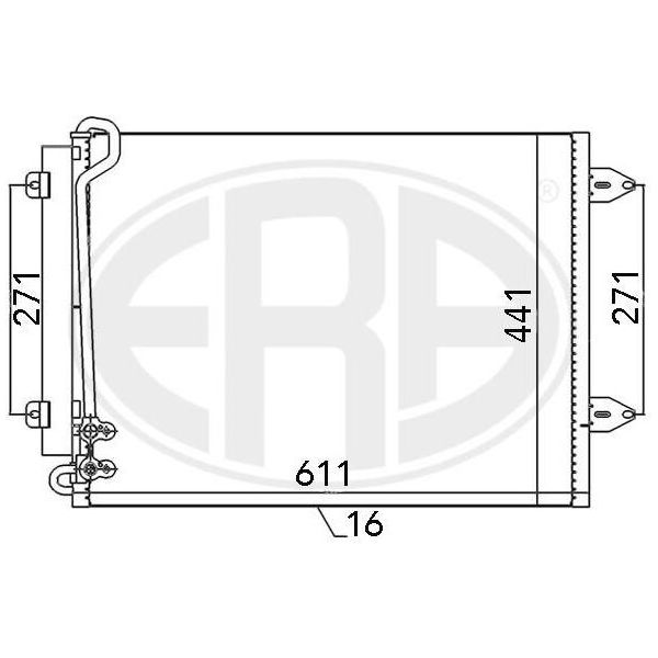 Era 667044 Condensatore Climatizzatore Condensatore Climatizzatore Per Vw Passat Variant (3C5) + Essiccatore-image