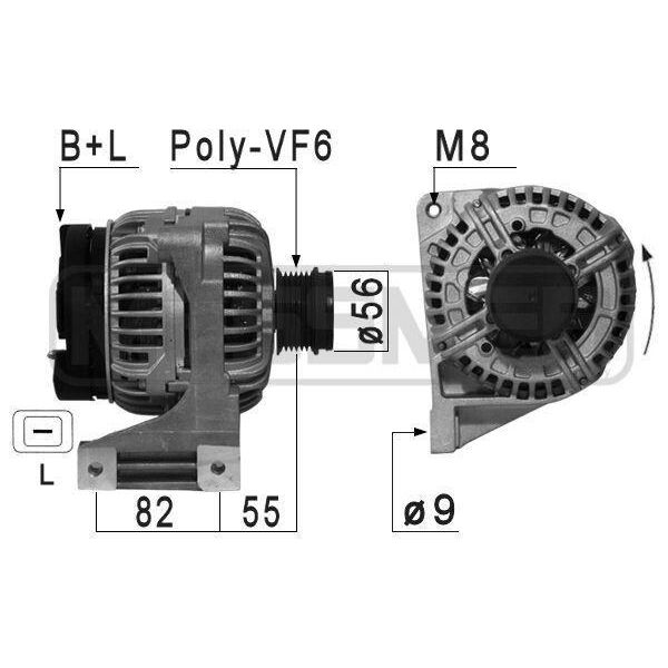 Era 210881A - Alternatore Oe 8111001 Per V70 I (875, 876), V70 Ii (285), S80 I (184), V40 (645), XC70 (295), S70 (874), S60 I (384), C70 I (872, 873), S40 I (644)-image
