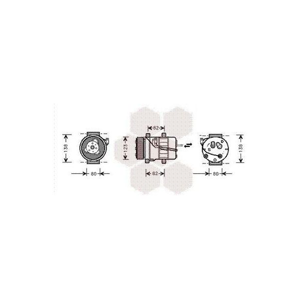 Van Wezel 5900K054 - Van Wezel 5900K054 - Compressore Aria Condizionata Oe 9166103 Per S80 I (184), XC90 I (275)-image