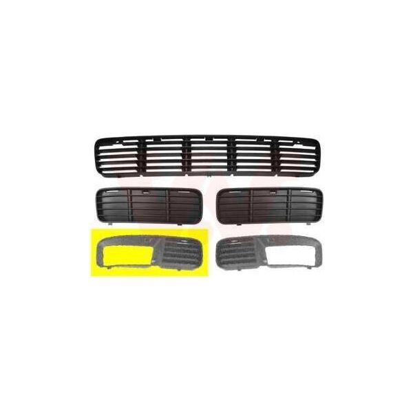 Van Wezel Griglia Di Ventilazione Paraurti Per Furgone Vw Caddy Ii (9K9A) Con Foro/Fori Per Fari Antinebbia-image