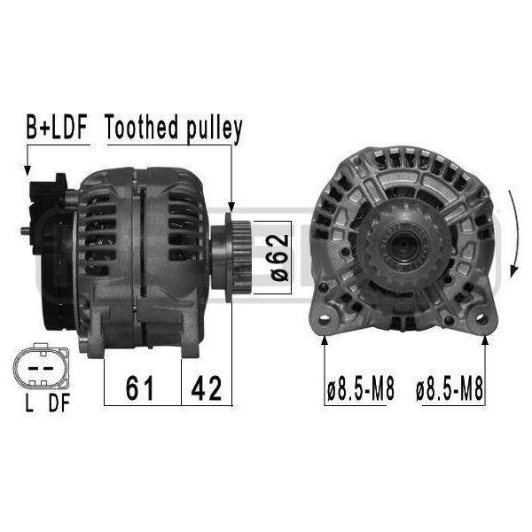 Era 210581A - Alternatore Oe 070 903 024 A Per T5, Touareg (7L)-image