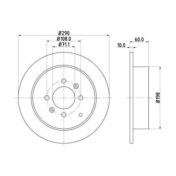 Hella 8DD 355 105-231 - Oe 4246T6 Disco Freno Per 406-image