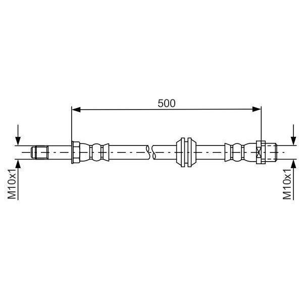 Bosch 1 987 481 676 - Oe 2E0 611 707 E Tubo Freno Per Crafter (2F), Crafter (2E)-image