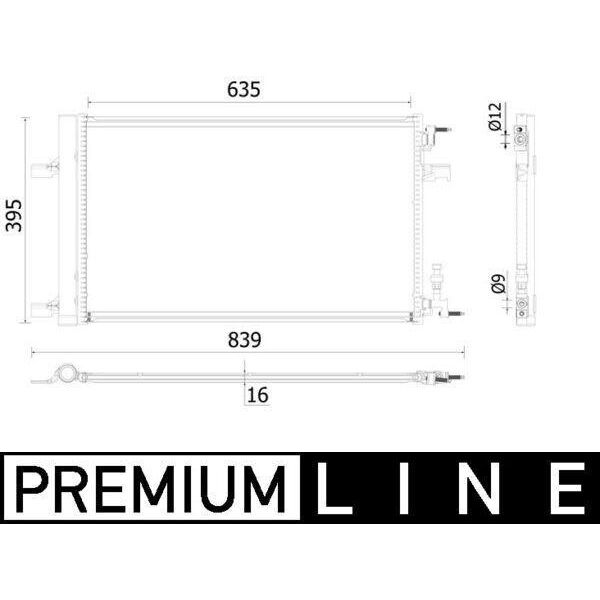 Mahle Ac 900 000P - Oe 13397302 Condensatore Aria Condizionata Con Essiccatore Per Zafira Tourer C, Cascada (W13), Astra J-image