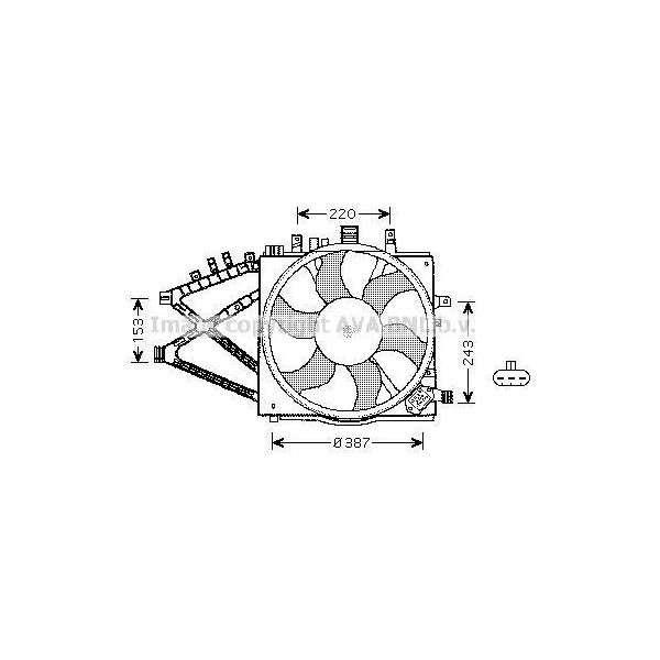 Prasco OL7521 - Ventola Radiatore Oe 1314473 Per Combo, Combo Tour, Corsa C (X01), Tigra Twintop (X04)-image