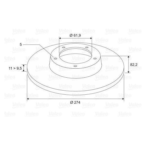 Valeo 197312 - Oe 7701472838 Disco Freno, Asse Posteriore Per Grand Scenic Ii (Jm), Laguna Ii-image