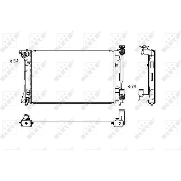Nrf 53394 - Oe 164000H180 Radiatore, Raffreddamento Motore Per Avensis (T25)-image