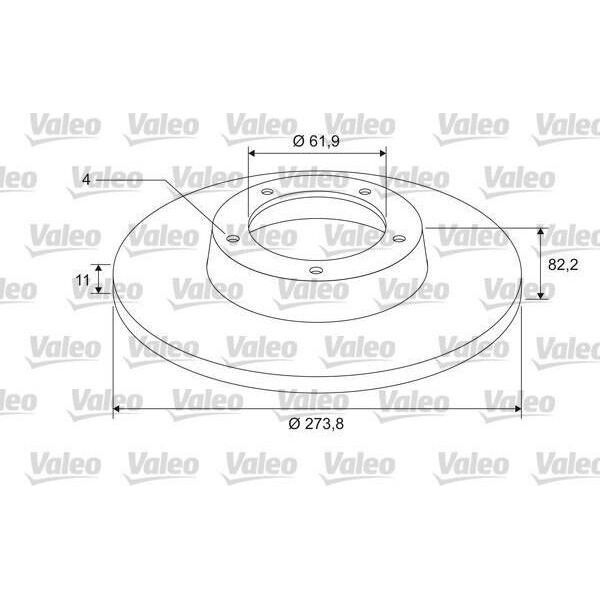 Valeo 675406 - Oe 7701208230 Disco Freno, Asse Posteriore Per Scenic Ii, Grand Scenic Ii (Jm)-image