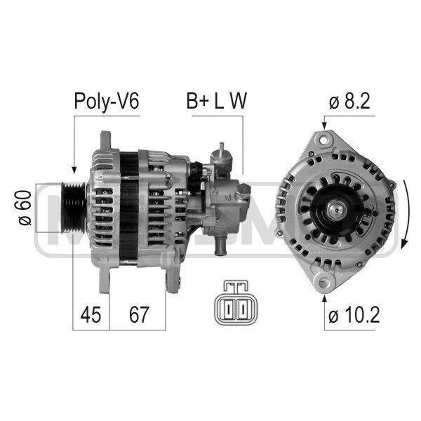 Era 210131A - Alternatore Oe R1 530 065 Per Astra G, Combo, Combo Tour, Corsa C (X01), Meriva (X03)-image