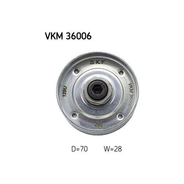 Skf Vkm 36006 - Oe 77 00 851 321 Puleggia Folle, Cinghia A V Per Clio I, Espace Iii (Je), Laguna I, Megane I, Megane Scenic, Safrane Ii (B54)-image