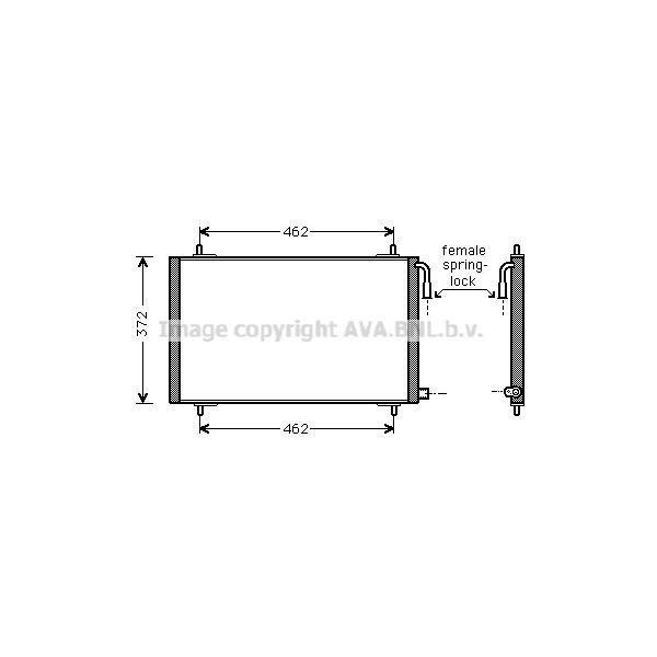 Prasco PE5191 - Condensatore Aria Condizionata Oe 6455W6 Per 206 (2A/C), 206 (2E/K), 206 Van, 206 Cc (2D)-image
