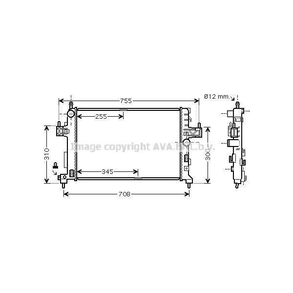 Prasco OLA2380 - Oe 1300259 Radiatore, Raffreddamento Motore Per Combo, Combo Tour, Corsa C (X01), Tigra Twintop (X04)-image