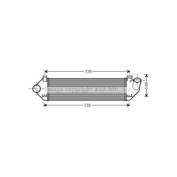 Prasco VOA4134 - Intercooler Oe 30665966 Per C30 (533), C70 Ii Cabriolet (542), S40 Ii (544), V50 (545)-image