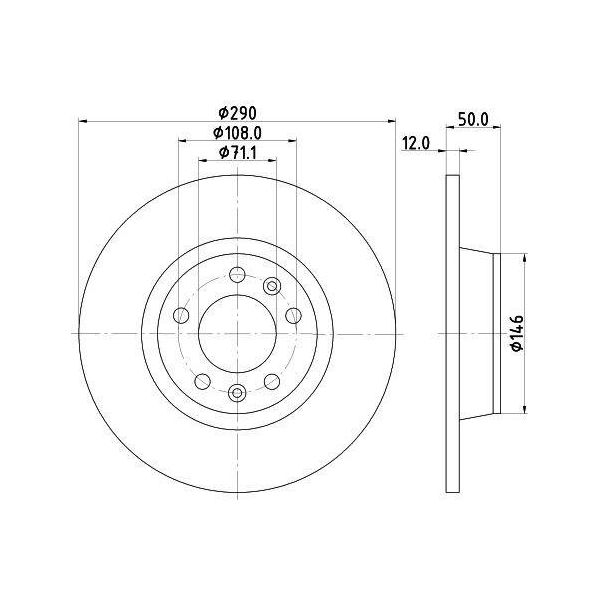Hella 8DD 355 116-171 - Oe 424914 Disco Freno Per 407-image