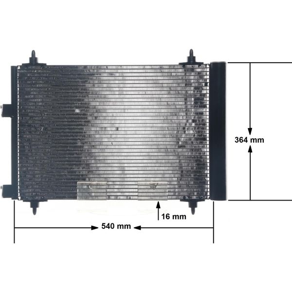 Mahle Ac 315 000S - Condensatore Aria Condizionata Oe 6455AA Con Essiccatore Per 307, 307 Cc (3B), 307 Sw (3H)-image