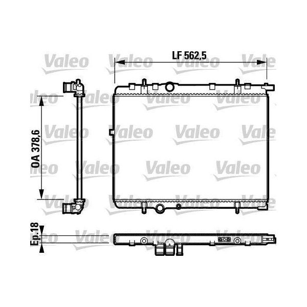 Valeo 732891 - Oe 1330 85 Radiatore, Raffreddamento Motore Per Xsara, 307 Sw (3H), 307-image
