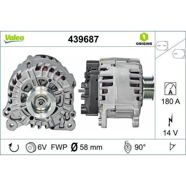Valeo 439687 - Alternatore Oe 059903023G Per Touareg (7L)-image