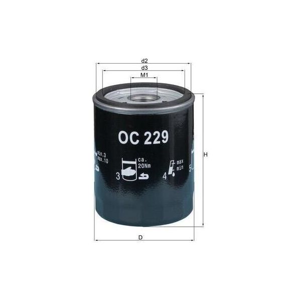 Mahle Oc 229 - Filtro Olio Oe 99310720300 Per 911 (993)-image