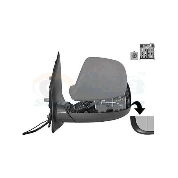 Van Wezel 5791817 Specchietto Esterno Specchietto Laterale Sinistro Per Vw Transporter Vi Bus (Sgb, Sgg, Sgj) Asferico Riscaldato Primerizzato-image
