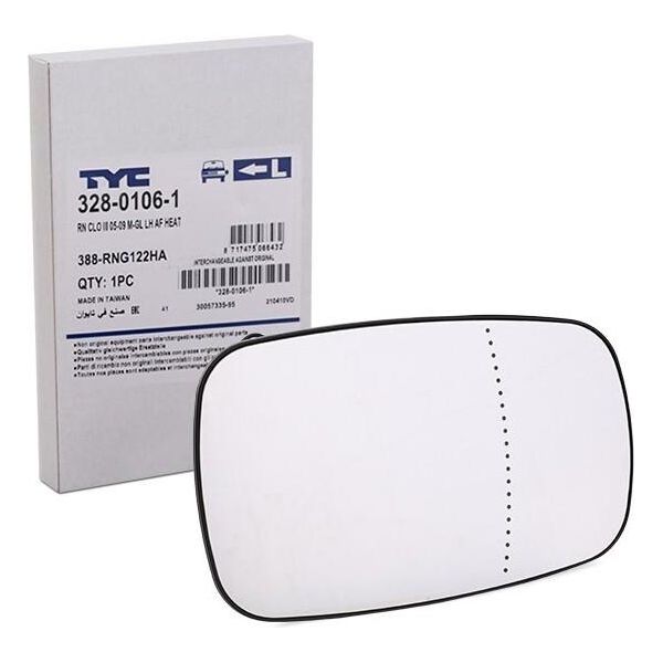 Tyc 328-0106-1 - Oe 7701049062 Vetro Specchio Esterno, Sinistro Per Megane Ii, Clio Iii, Grand Scenic Ii (Jm), Laguna Ii, Scenic Ii-image