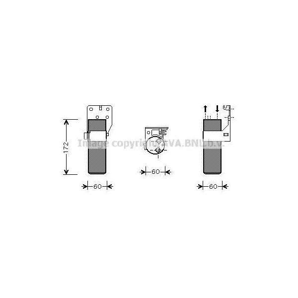 Prasco RTD355 - Essiccatore Aria Condizionata Oe 7700436195 Per Scenic I, Megane Scenic, Megane I, Clio Ii-image