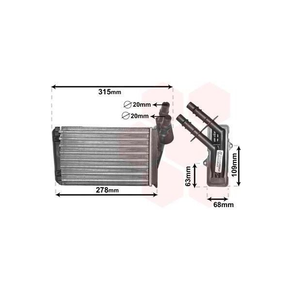 Van Wezel 43006228 - Oe 7701044790 Scambiatore Di Calore, Riscaldatore Per Clio Ii, Thalia I (Lb), Thalia Ii (Lu)-image
