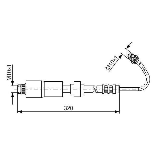 Bosch 1 987 476 067 - Oe 82 00 062 202 Tubo Freno Per Kangoo (Kc), Kangoo (Fc)-image