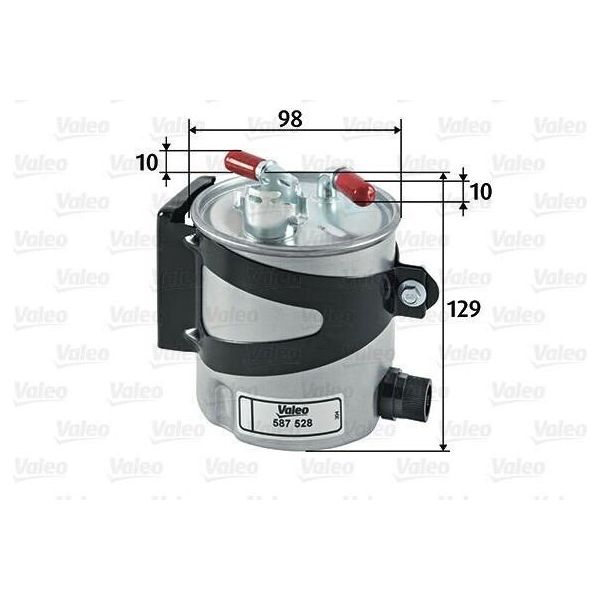 Valeo 587528 - Filtro Carburante Oe 7701062436 Per Logan, Grand Scenic Ii (Jm), Megane Ii, Scenic Ii-image