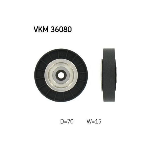 Skf Vkm 36080 - Oe 77 00 274 218 Puleggia Folle, Cinghia A V Per Clio Ii, Kangoo (Kc), Kangoo (Fc)-image