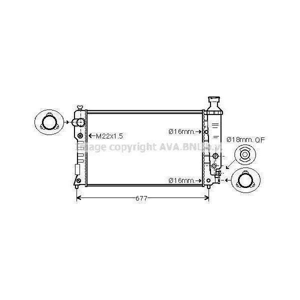 Prasco PE2126 - Oe 1301G8 Radiatore, Raffreddamento Motore Per 405 Ii-image