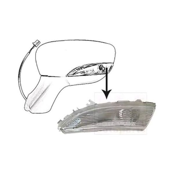 Van Wezel 4373915 - Oe 261659450R Indicatore Di Direzione, Specchio Esterno Sinistro Per Micra V (K14), Clio Iv, Zoe (Bfm), Captur I (H5, J5)-image