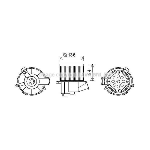 Prasco PE8387 - Motore Soffiatore Oe 6441P1 Per 307, 307 Cc (3B), 307 Sw (3H)-image