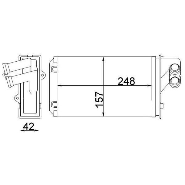 Mahle Ah 101 000S - Oe 644874 Scambiatore Di Calore, Riscaldatore Per 405 Ii, 406-image